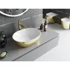 Mexen Viki Aufsatzwaschbecken 48 x 35 cm, Weiß/Gold - Produktbild-Vorschau 2