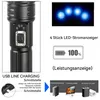 2000 Lumen LED-Taschenlampe, superhelle USB-Taschenlampe, Produktbild-Vorschau 5
