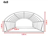 TOOLPORT Foliengewächshaus Gewächshaus 4x8m stabil & Produktbild-Vorschau 2