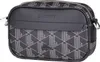 A black Lacoste crossbody bag with a geometric pattern. Náhľad obrázku produktu