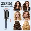 CkeyiN Lockenstab 3 Fässer,25mm Welleneisen für Haare,Beach Produktbild-Vorschau 2