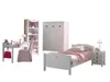 5 teiliger Set Schlafzimmer in Farbe Weiß aus Kieferholz Produktbild-Vorschau 3