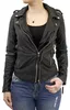Damen Lederjacke Biker 513 – schwarz / S Produktbild-Vorschau 1