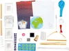 A collection of items for a science experiment kit, laid out on a white background. Anteprima dell’immagine prodotto