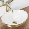 rea Aufsatzwaschbecken Sofia, Oval, Weiß Gold, Produktbild-Vorschau 3