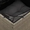 12-tlg. Garten-Sofagarnitur mit Kissen Grau Poly Rattan Produktbild-Vorschau 7