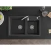 Mexen Tomas 2-miskový granitový dřez 800 x 500 mm, Skvrnitá Náhled obrázku produktu 4