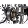 Close-up view of the rear wheel and drivetrain of an electric bicycle. Produktbild-Vorschau