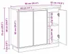 vidaXL Buffet LED noir aspect chêne 90 x 32 x 75 cm Voir les images du produit 8