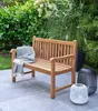 Gartenbank - Braun - Teakholz massiv Produktbild-Vorschau 3