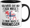 Norwegen Tasse Geschenk Ich Muss Gar Nix Ich Muss Nur Nach Produktbild-Vorschau 1
