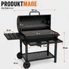 THE BLACK BEAST Holzkohlegrill Grillwagen - Kohlegrill BBQ Produktbild-Vorschau 2