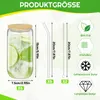 sada 6 sklenic na pití s víčkem a brčkem ze skla 550 Náhled obrázku produktu 2
