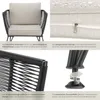 A collage of four images showcasing details of a garden lounge chair. Produktbild-Vorschau