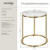 tectake® Beistelltisch Ellsa, Marmoroptik, Stahlgestell Produktbild-Vorschau 5