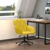vidaXL Kancelárske kreslo otočné žlté zamatové Náhľad obrázku produktu 2
