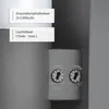 Close-up of a gray outdoor light fixture with adjustable settings. Produktbild-Vorschau