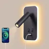 LED Wandlampe Schwarz – Schwenkbare Leselampe Wandmontage Produktbild-Vorschau 4