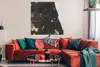 MuchoWow® Poster Marmor - Schwarz - Gold 100x100 cm - Produktbild-Vorschau 2