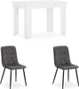 Homestyle4u Essgruppe mit 2 Stühlen 3 tlg Esstisch Set Weiß Produktbild-Vorschau 2