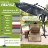 tillvex Alu Ampelschirm Blau LED Solar Ø 300 cm mit Kurbel Produktbild-Vorschau 3
