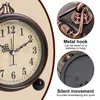 Analog Holz Wecker mit Snooze - Retro Uhr Rund mit Design Produktbild-Vorschau 3