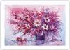 Poster - Poster ohne Rahmen - Pastos Blumen Rosa - 70x50 cm Produktbild-Vorschau 1