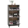 The Living Store Schuhschrank HAMAR Hellgrau 59,5x35x117 cm Produktbild-Vorschau 7