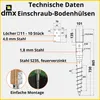 Pfahlfuß Stahl 100x865mm Schnecke Produktbild-Vorschau 2