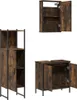vidaXL 3-tlg. Badmöbel-Set Räuchereiche Holzwerkstoff Produktbild-Vorschau 6