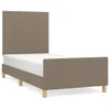 vidaXL Bettgestell mit Kopfteil Taupe 100x200 cm Stoff -  Produktbild-Vorschau 3