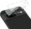 A close-up view of a smartphone's camera lens area with a protective glass cover being applied. Produktbild-Vorschau
