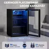 HOMCOM Getränkekühlschrank 70 Dosen 70L mit Doppelglas-Tür, Produktbild-Vorschau 3