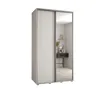 Šatní skříň ASIRI 3 - 140/60 cm, bílá / stříbrná Náhled obrázku produktu 2
