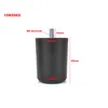 A black plastic furniture foot with measurement indicators. Voir les images du produit