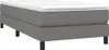 A studio shot of a gray boxspring bed frame with a white mattress on top, set against a white background. Náhľad obrázku produktu