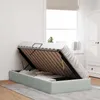 vidaXL Ottoman Bettgestell mit Speicher Hellgrau 90 x 200 Produktbild-Vorschau 4