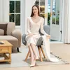 Meubles Cosy Pohodlné jedálenské stoličky zo šedej látky s Náhľad obrázku produktu 2