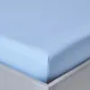 Drap-housse en percale HOMESCAPES bleu – 100 % coton Voir les images du produit 1