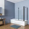 Duschspa 120x140cm 2-teilig Faltwand Schwarz Produktbild-Vorschau 2