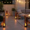 2x LED Solarleuchte, Feuer-Effekt, Schwarz, Außenbereich, H Produktbild-Vorschau 2