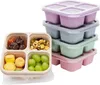 5er-Pack Bento-Lunchboxen, Snackbehälter mit 4 Fächern, Produktbild-Vorschau 1