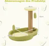 COSTWAY Kratzbaum 50cm hoch, Katzenbaum im Avocado-Optik, Produktbild-Vorschau 3