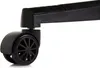 A close-up view of a black caster wheel attached to a black gaming chair leg. Produktbild-Vorschau