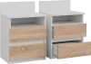 Nachttisch Vicco Monty Weiß/Sonoma 2er Set, Model 53172 Produktbild-Vorschau 1