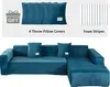 2er Set L-Form Sofabezug Couchbezug Schonbezug, Universelle Produktbild-Vorschau 4