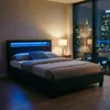 Polsterbett MIRASOL 120x200 cm, Schwarz - Einzelbett mit Produktbild-Vorschau 2