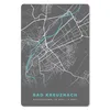 MuchoWow® Mauspad Mousepad Bad Kreuznach - Stadtplan - Blau Produktbild-Vorschau 1