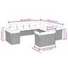 13-tlg. Garten-Sofagarnitur mit Kissen Braun Poly Rattan Produktbild-Vorschau 3