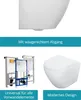 Calmwaters® Wand WC spülrandlos Weiß, mit WC-Sitz, Raumspar Produktbild-Vorschau 3